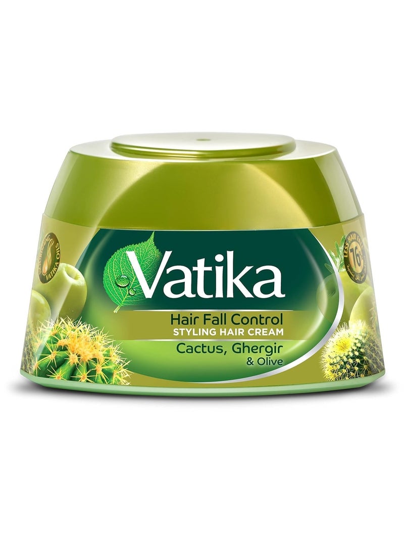 فاتيكا كريم تصفيف الشعر للتحكم في تساقط الشعر من فاتيكا دابور ناتشورالز، زيتون، صبار، حناء، 140 مل - Image 1